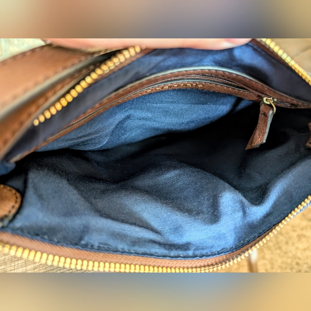Liz Claiborne Denim And Leather Crossbody Bag - Picture 8 of 16